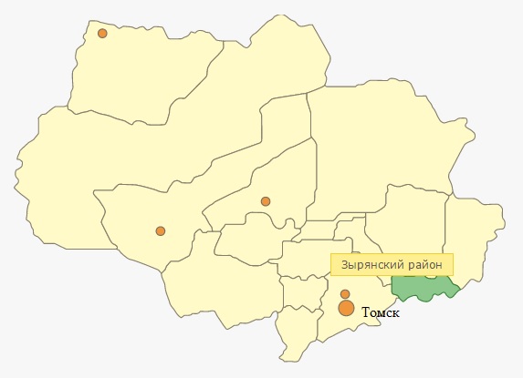 Файл:Зырянский район на карте Томской области .jpg
