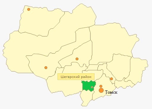 Файл:Шегарский район на карте Томской области .jpg