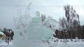Ледовые инсталляции 2021 на Новособорной площади: скульптура «Ермак Тимофеевич, русский казак»