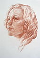 Портрет Любы Поповой, 2007, б.,сепия, 42х30