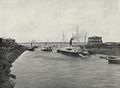 Пароходы в устье Ушайки (при впадении её в р. Томь) у Рыбной пристани Базарной площади, фото 1899 года