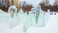 Ледовые инсталляции 2021 на Новособорной площади: камыши во льду