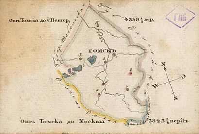 Карта томской губернии 1816