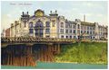 Вид от реки Ушайки на мост улицы Садовой и на Второвский пассаж с его гостиницей «Европа» в 1912 году