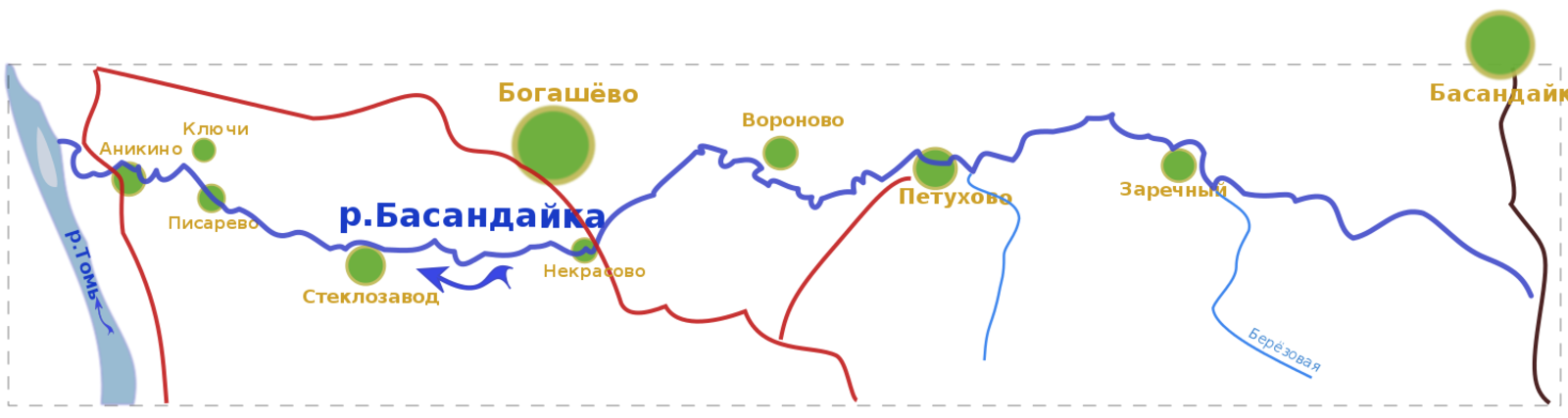 Томск черная речка карта