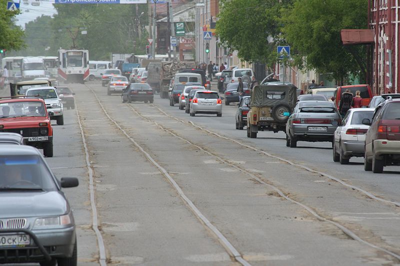 Файл:Трамвайные пути на Розочке.jpg