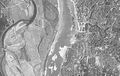 Космоснимок Томска 1980 года: остров-плёс Зелёный полностью переработан на инертные сыпучие стройматериалы для строек народного хозяйства