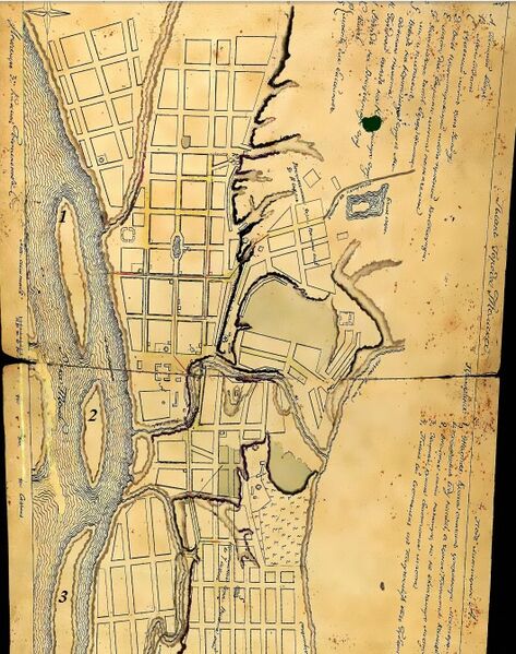 Файл:Плёсы Томи (план города от Батенькова 1818).jpg