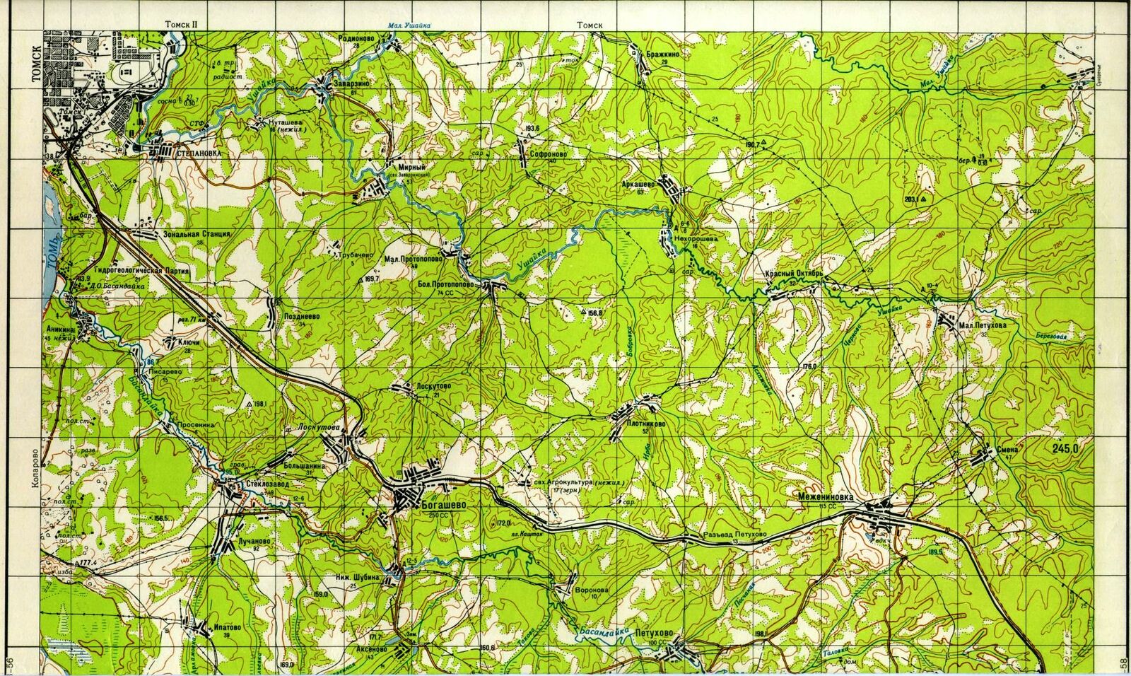 Карта генштаба орловской области